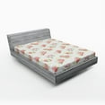 thumbnail image 1 of Ambesonne Nostalgic Fitted Sheet, Magnolia Fresh Buds, Full Size, Green Pink Off White, 1 of 2