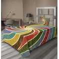 thumbnail image 1 of Ambesonne Nostalgic Fitted & Top Sheet Set with Sham, Nostalgic Spiral, Multicolor, 1 of 4