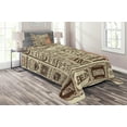 thumbnail image 1 of Ambesonne Nostalgic Quilted Coverlet 2 Pcs, Pack Old Advertising, Twin Size, Cream Brown Orange, 1 of 2
