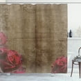 thumbnail image 1 of Ambesonne Nostalgic Shower Curtain, Vintage Roses Frame, 69"Wx84"L, Red Brown, 1 of 5