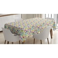 thumbnail image 1 of Ambesonne Numbers Pattern Tablecloth Rectangular Table Cover, Colorful Math Art, 60"x90", Multicolor White, 1 of 3