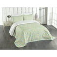 thumbnail image 1 of Ambesonne Numbers Quilted Bedspread Set 3 Pcs, Numeral Composition, Queen Size, Multicolor, 1 of 5