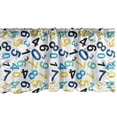 thumbnail image 1 of Ambesonne Numbers Window Valance, Math Themed Design, 54" X 18", Blue Yellow and White, 1 of 3