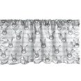 thumbnail image 1 of Ambesonne Nursery Window Valance, Bunnies with Lopsided Ears and Happy Clouds Pouring down Raindrops, Curtain Valance for Kitchen Bedroom Decor with Rod Pocket, 54" X 18", Grey Pale Grey and White, 1 of 3