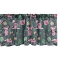 thumbnail image 1 of Ambesonne Nursery Window Valance, Repetitive Happy Pattern of Piglets Flowers Birds and Trees, Curtain Valance for Kitchen Bedroom Decor with Rod Pocket, 54" X 18", Multicolor, 1 of 3