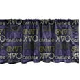 thumbnail image 1 of Ambesonne Oakland Window Valance, Repeating Modern Lettering, 42" x 18", Dark Purple Khaki, 1 of 3