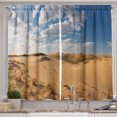 thumbnail image 1 of Ambesonne Oasis Kitchen Curtains, Desert Dunes Clouds Print, 55"x39", Pale Grey Pale Azure Blue, 1 of 1