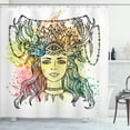 thumbnail image 1 of Ambesonne Occult Shower Curtain, Female Shaman Feathers, 69"Wx84"L, Multicolor, 1 of 5