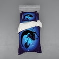 thumbnail image 1 of Ambesonne Ocean Bedding Set 3 Pcs, Aquatic Girl Mermaid, Twin XL, Purple Black, 1 of 3