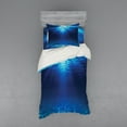 thumbnail image 1 of Ambesonne Ocean Bedding Set 3 Pcs, Sandy Seabed Sea Scene, Twin XL, Navy Blue Aqua, 1 of 3