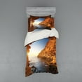 thumbnail image 1 of Ambesonne Ocean Bedding Set 3 Pcs, Sunset Pacific Paradise, Twin, Cream Blue, 1 of 3