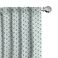 thumbnail image 1 of Ambesonne Ocean Curtains, Bold Circles Sea Inspired, Pair of 28"x95", Sky Blue White, 1 of 5
