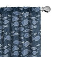 thumbnail image 1 of Ambesonne Ocean Curtains, Tropic Fish Moss Leaves, Pair of 28"x63", Blue Indigo Royal Blue, 1 of 5