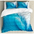 thumbnail image 1 of Ambesonne Ocean Duvet Cover Set, Extreme Water Sports, King, Aqua White, 1 of 3