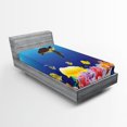 thumbnail image 1 of Ambesonne Ocean Fitted Sheet, Deep Sealife Fish Moss, Twin XL Size, Multicolor, 1 of 3
