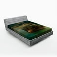 thumbnail image 1 of Ambesonne Ocean Fitted Sheet, Old Ship on Calm Waters, Full Size, Green Brown Dark Blue, 1 of 2