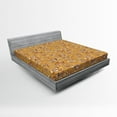 thumbnail image 1 of Ambesonne Ocean Fitted Sheet, Pattern of Shellfish, Queen Size, Mustard Brown, 1 of 2
