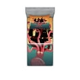 thumbnail image 1 of Ambesonne Ocean Fitted Sheet & Pillow Sham Set, Coral Sea Monster Folk, Twinxl, Multicolor, 1 of 2