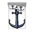 thumbnail image 1 of Ambesonne Ocean Fitted Sheet & Pillow Sham Set, Nautical Anchor Safety, Queen, Grey White, 1 of 2