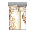thumbnail image 1 of Ambesonne Ocean Fitted Sheet & Pillow Sham Set, Seahorse Exotic Fishes, Full, Cream Brown, 1 of 2