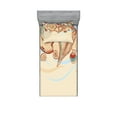 thumbnail image 1 of Ambesonne Ocean Fitted Sheet & Pillow Sham Set, Seashells Pastel Colored, Twinxl, Cream Red Teal, 1 of 2