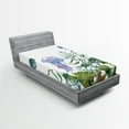 thumbnail image 1 of Ambesonne Ocean Fitted Sheet, Seaweed Jellyfish Fish, Twin XL Size, Reseda Green Jade Green, 1 of 2