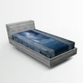 thumbnail image 1 of Ambesonne Ocean Fitted Sheet, Thunder Bolt at Night, Twin XL Size, Blue Grey, 1 of 2