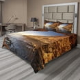 thumbnail image 1 of Ambesonne Ocean Fitted & Top Sheet Set with Shams, Sunset Pacific Paradise, Cream Blue, 1 of 4