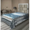 thumbnail image 1 of Ambesonne Ocean Flat Sheet, Historic Window Sea Scenery, Twin Size, Sea Blue Coconut and Camel, 1 of 1