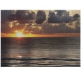 thumbnail image 1 of Ambesonne Ocean Jigsaw Puzzle Durable Cardboard, Sunrise Clouds Cancun, 1000 pcs, Blue Grey Orange Yellow, 1 of 5