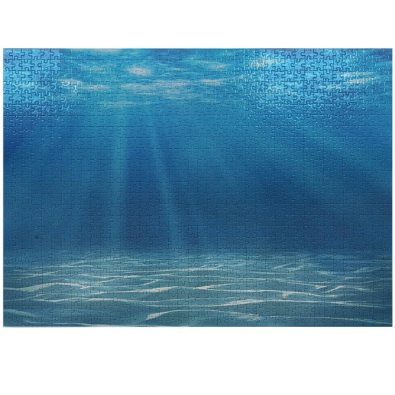 Ambesonne Ocean Jigsaw Puzzle Durable Cardboard, Underwater Wilderness, 1000 pcs, Blue Turquoise
