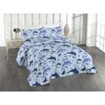 thumbnail image 1 of Ambesonne Ocean Life Quilted Bedspread Set 3 Pcs, Aquamarine Dolphin Print, King, Soft Blue Blue Violet, 1 of 4