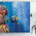 thumbnail image 1 of Ambesonne Ocean Life Shower Curtain, Underwater Fish Sea, 69"Wx70"L, Blue, 1 of 5