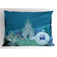 thumbnail image 1 of Ambesonne Ocean Pillow Sham, Mermaid Castle, 26" X 20", Turquoise Pale Blue Teal, 1 of 2