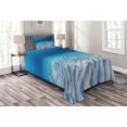 thumbnail image 1 of Ambesonne Ocean Quilted Bedspread Set 2 Pcs, Clear Water and Waves, Twin Size, Navy Beige, 1 of 3