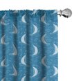 thumbnail image 1 of Ambesonne Ocean Scene Curtains, Sailboats Clouds Gulls, Pair of 28"x95", Pale Blue and Dark Turquoise, 1 of 4