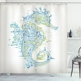 thumbnail image 1 of Ambesonne Ocean Shower Curtain, Greek Seahorse Mythological, 69"Wx84"L, Pale Blue Green, 1 of 2