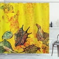 thumbnail image 1 of Ambesonne Ocean Shower Curtain, Seashells Animal Grunge, 69"Wx75"L, Yellow Teal, 1 of 5