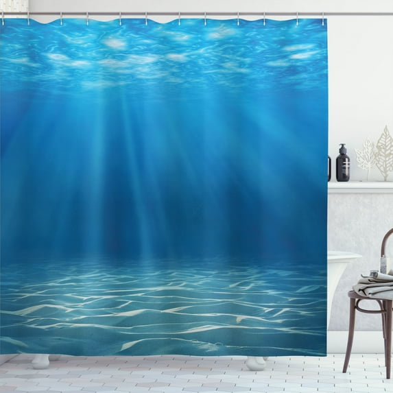 Ambesonne Ocean Shower Curtain, Underwater Wilderness, 69"Wx84"L, Blue Turquoise
