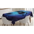 thumbnail image 1 of Ambesonne Ocean Tablecloth Rectangular Table Cover, Aquatic Girl Mermaid, 60"x84", Purple Black, 1 of 3