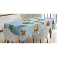 thumbnail image 1 of Ambesonne Ocean Tablecloth Rectangular Table Cover, Navy Nautical Life Sea, 60"x84", Multicolor, 1 of 4