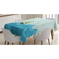 thumbnail image 1 of Ambesonne Ocean Tablecloth Rectangular Table Cover, Sailing Boat on the Sea, 52"x70", Pale Blue Sky Blue, 1 of 4