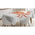 thumbnail image 1 of Ambesonne Ocean Tablecloth Rectangular Table Cover, Sea Animals Theme Crabs, 60"x84", Vermilion, 1 of 3