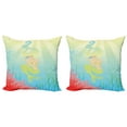 thumbnail image 1 of Ambesonne Ocean Throw Pillow Cover 2 Pack, Unusual Mermaid Shell, 20", Coral Blue, 1 of 7