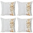 thumbnail image 1 of Ambesonne Ocean Throw Pillow Cover 4 Pack, Seashells and Starfish, 24", Ivory, 1 of 6