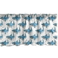 thumbnail image 1 of Ambesonne Ocean Window Valance, Sea Fierce Wild Shark, 42" x 18", Blue White, 1 of 3