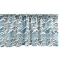 thumbnail image 1 of Ambesonne Ocean Window Valance, Wavy Sea Marine Stripes, 54" X 12", Pale Blue White, 1 of 3