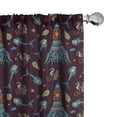 thumbnail image 1 of Ambesonne Octopus Curtains, Mermaid Style, Pair of 28"x63", Multicolor, 1 of 5