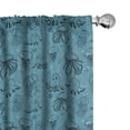 thumbnail image 1 of Ambesonne Octopus Curtains, Simplified Sea Animals Art, Pair of 28"x63", Charcoal Grey Cadet Blue, 1 of 4