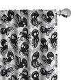 thumbnail image 1 of Ambesonne Octopus Curtains, Wildlife in Sea Cartoon, Pair of 28"x63", Black Grey White, 1 of 5